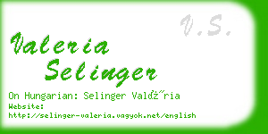 valeria selinger business card